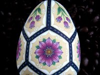 Victorian Garden Ukrainian Easter Egg Pysanky By So Jeo : pysanky pysanka ukrainian easter egg batik art sojeo florals flowers birds stars trees vines blooms buds bluebird owl art sojeo so jeo eggshell egg shell blown decoration ivy garden rainbow rosie posy nightshad victorian trees etched brown chicken eggs turkey